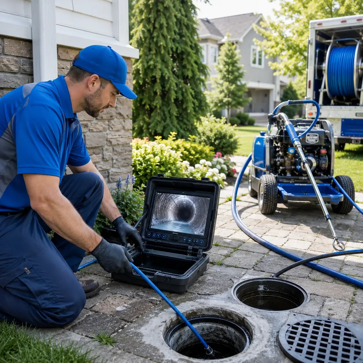 Outdoor drain cleaning professionals serving Fishers Landing, NY